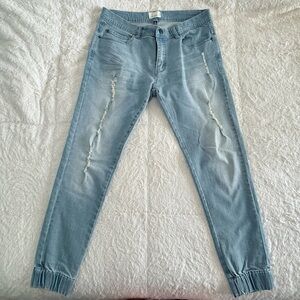 Men's Slim Straight Light Blue Jeans